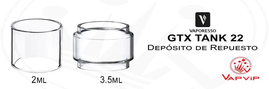 GTX Tank 22 Depósito de repuesto Pyrex - Vaporesso